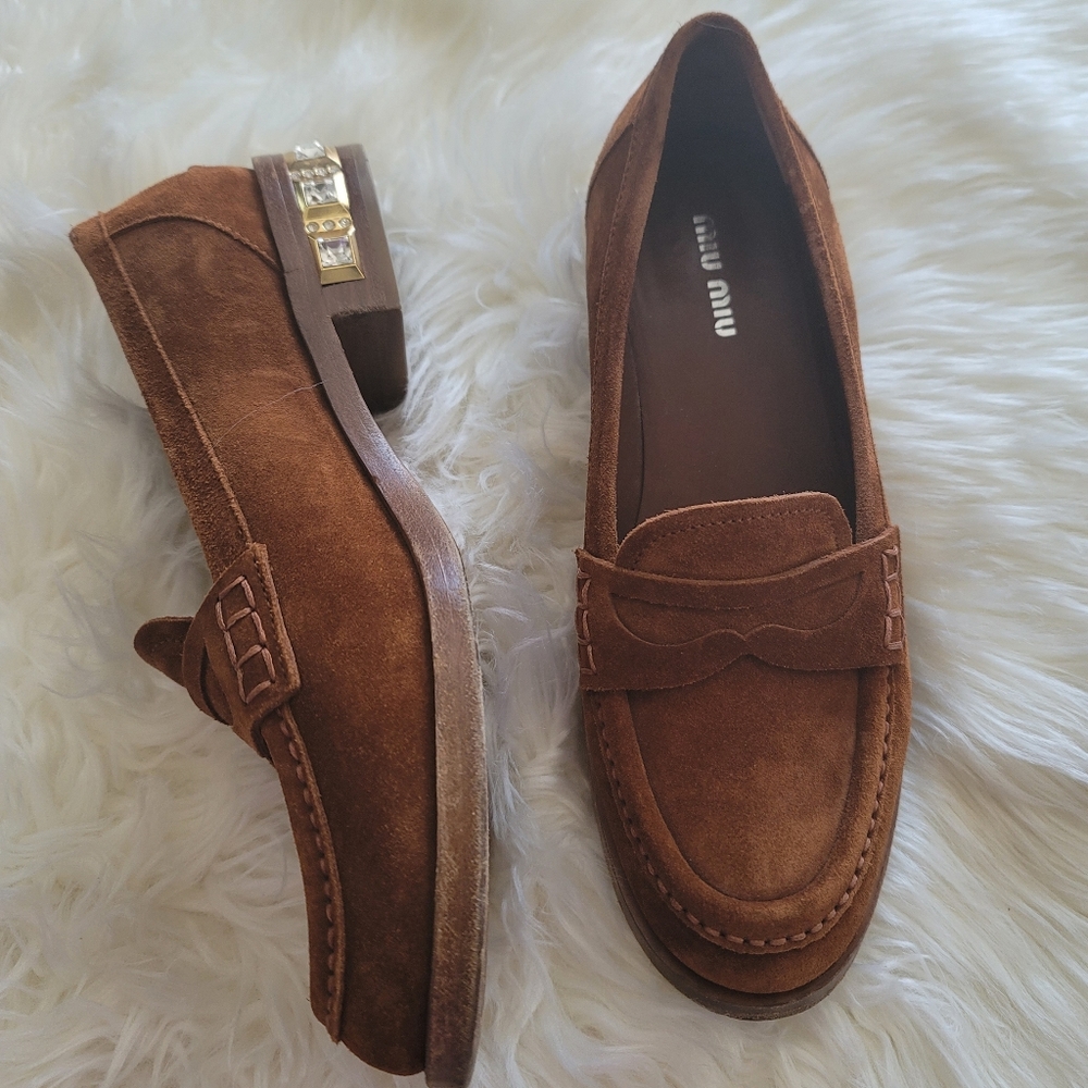 Miu Miu brown mocassin size 37 1/2